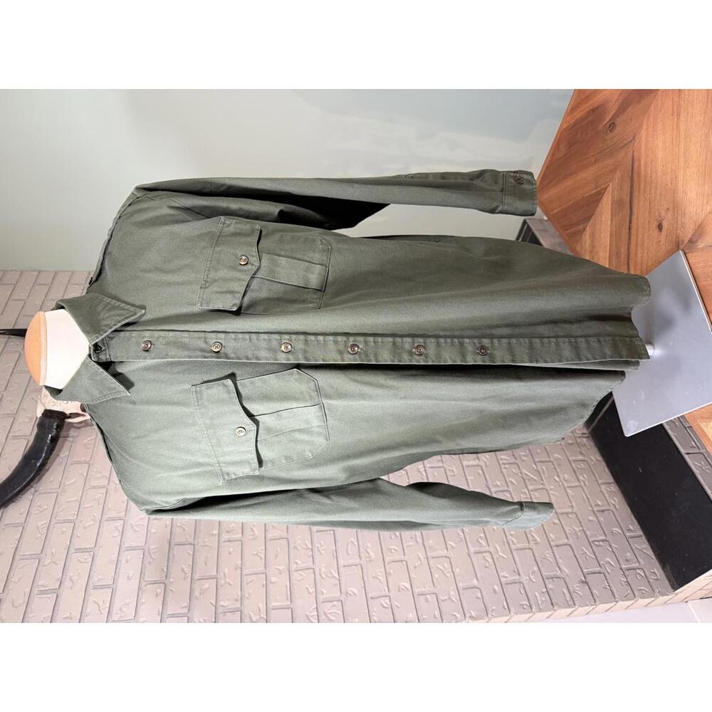 Vintage MWG Apparel Military Style Shirt Canada Olive Utility Workwear Shirt